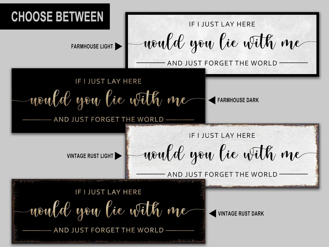 If I Just Lay Here, Would You Lie With Me - Snow Patrol - Chasing Cars - Bedroom Wall Art for Above the Bed Signs, Bedroom Wall Decor