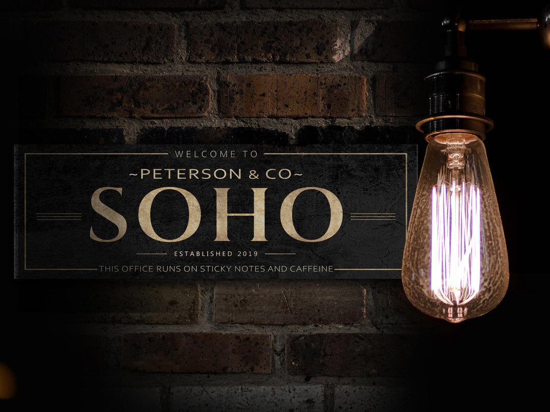Family Name Office Sign | Home Office Sign | Office Decor | SOHO Sign | Family Office Decor - Small Office Home Office | Canvas or Metal