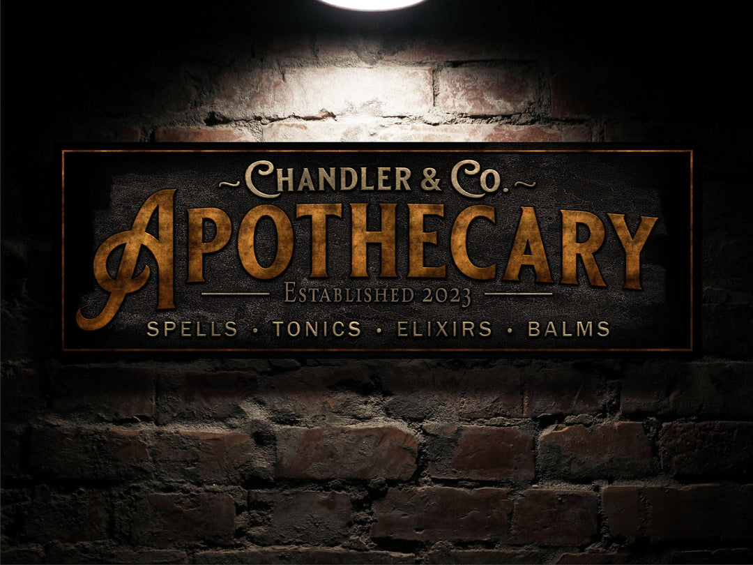 Apothecary Halloween Sign | Family Apothecary Sign | Creepy Halloween Sign | Spells, Tonics, Elixirs and Balms Sign | Custom Halloween Sign