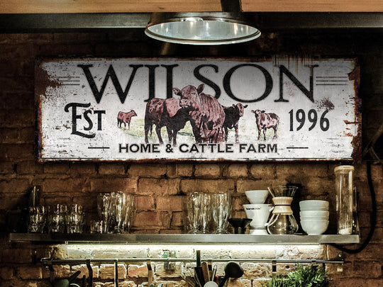 Ranch Sign | Red Angus Cattle Sign | Red Angus Sign | Cow Print | Cattle Wall Art | Custom Farm Sign | Custom Ranch Sign | Farmhouse Sign