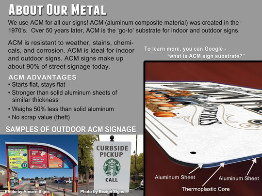 an advertisement for a restaurant called acm