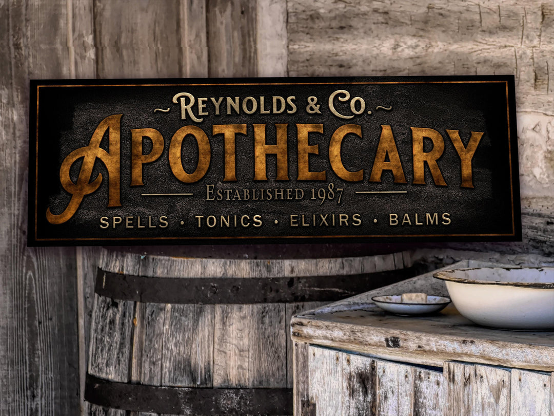 Apothecary Halloween Sign | Family Apothecary Sign | Creepy Halloween Sign | Spells, Tonics, Elixirs and Balms Sign | Custom Halloween Sign