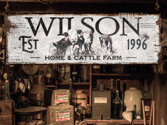 Ranch Sign | Hereford Cattle Sign | Cow Sign | Cow Print | Cattle Wall Art | Custom Farm Sign | Custom Ranch Sign | Farmhouse Sign