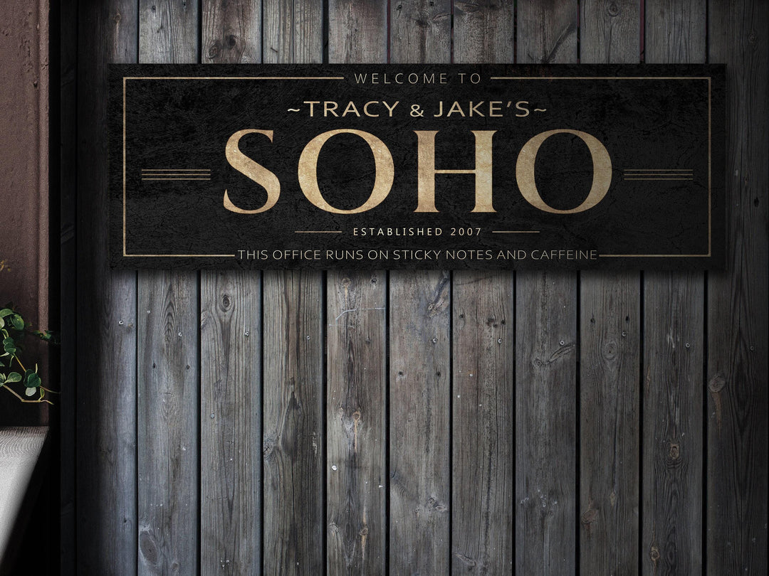 Family Name Office Sign | Home Office Sign | Office Decor | SOHO Sign | Family Office Decor - Small Office Home Office | Canvas or Metal