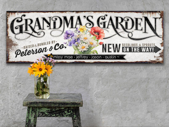 Personalized Gift for Grandma | Birth Flower Bouquet Gift for Mom Birthday Gift | Personalized Mothers Day Gift Birth Month Flower Art