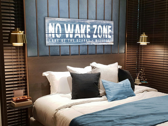 No Wake Zone Sign | Personalized Lake House Sign | Personalized No Wake Sign | Custom Lake House Decor | Distressed No Wake Zone Sign