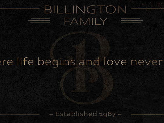 Family Where Life Begins Personalized Sign | Modern Farmhouse Custom Wall Decor on Metal or Canvas | Bedroom, Family Room Kitchen Wall Art