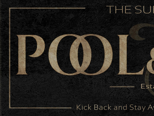 Custom Pool and Patio Sign with Personalized Family Name | Custom Wall Decor on Metal or Canvas Sign | Customized & Personalized Wall Art