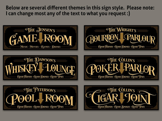 Custom Game Room Sign with Personalized Family Name | Custom Wall Decor on Metal or Canvas Sign | Customized & Personalized Wall Art