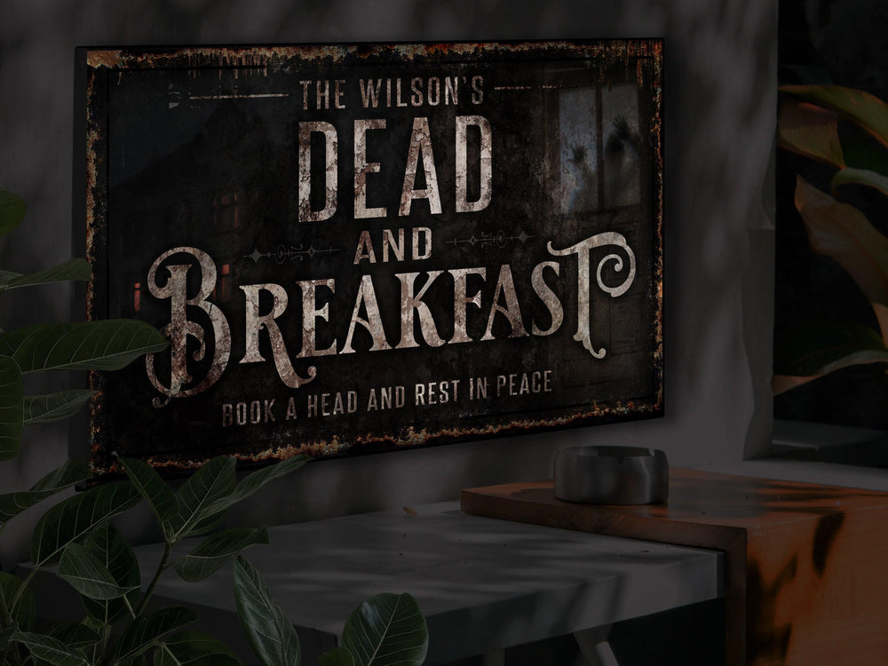 Dead and Breakfast Halloween Sign | Creepy Halloween Sign | Farmhouse Sign | Ranch House Plans | Farm Wall Decor | Distressed Sign
