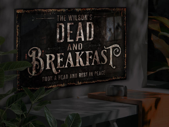 Dead and Breakfast Halloween Sign | Creepy Halloween Sign | Farmhouse Sign | Ranch House Plans | Farm Wall Decor | Distressed Sign