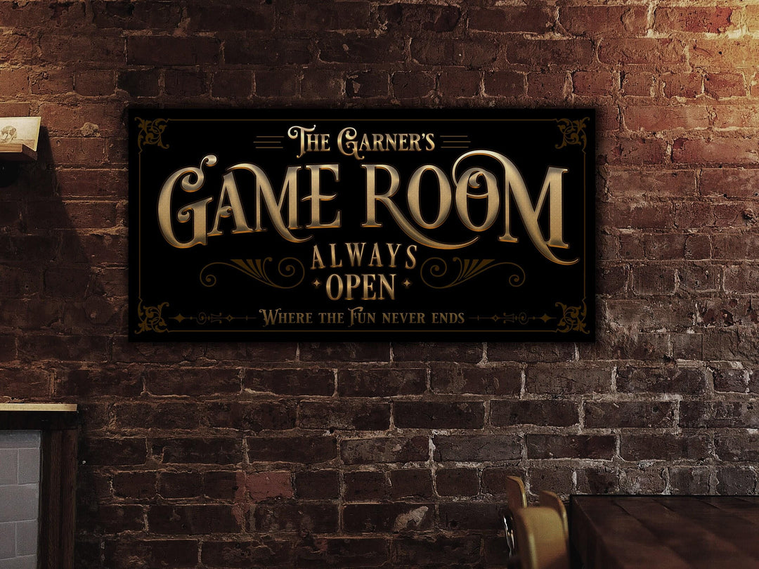 Game Room Decor | Game Room Wall Decor | Personalized Sign | Custom Family Name Sign | Game Room Sign
