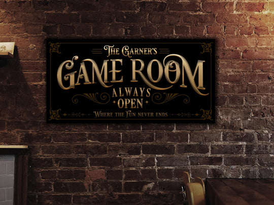 Game Room Decor | Game Room Wall Decor | Personalized Sign | Custom Family Name Sign | Game Room Sign