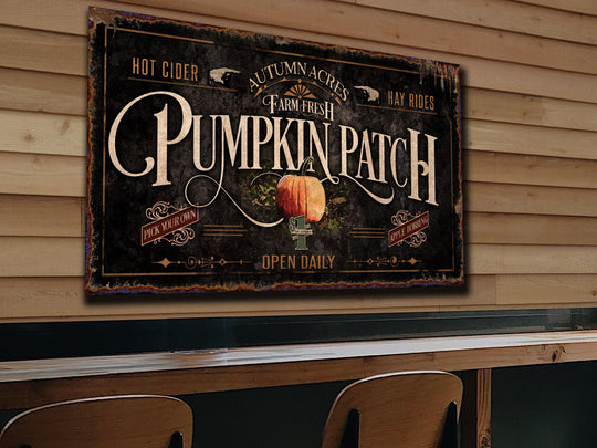 Pumpkin Farm Sign | Pumpkin Patch Sign | Rustic Fall Decor | Autumn Vintage Sign | Farm Wall Decor | Distressed Sign