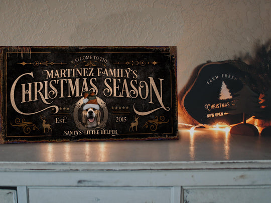 Christmas Sign | Large Christmas Sign | Personalized Pet Sign | Personalized Dog Sign | Personalized Cat Sign | Rustic Christmas Sign