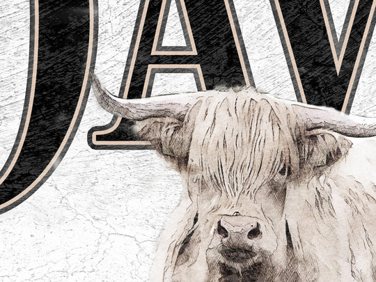 Highland Cow Ranch Sign | Family Name Farmhouse Sign | Highland Cow Sign | Ranch House Plans | Farm Wall Decor | Distressed Sign