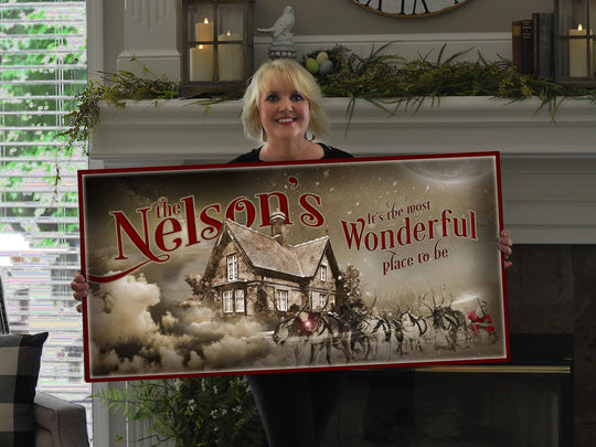 Christmas Decor Sign | Personalized Christmas Decoration | Christmas Wall Decor | Holiday Decor | Farmhouse Wall Decor | Christmas Gift