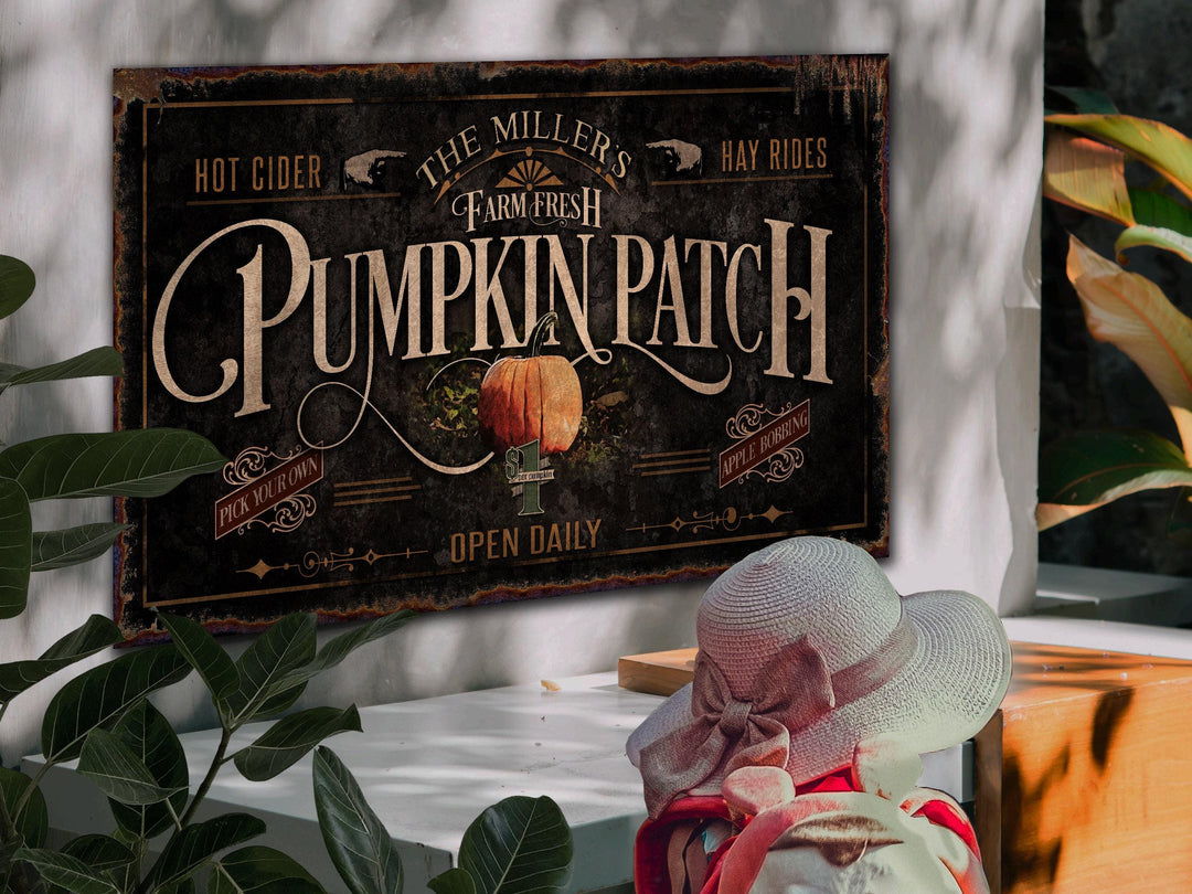Pumpkin Farm Sign | Pumpkin Patch Sign | Rustic Fall Decor | Autumn Vintage Sign | Farm Wall Decor | Distressed Sign