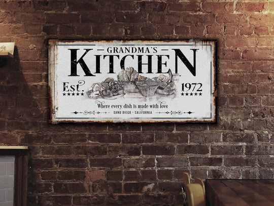 Kitchen Sign | Last Name Kitchen Sign | Farmhouse Sign | Ranch House Plans | Farm Wall Decor | Distressed Sign