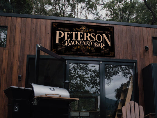 Backyard Bar Sign | Personalized Back Yard Bar Sign | Backyard Sign | Family Name Sign | Family Bar Sign