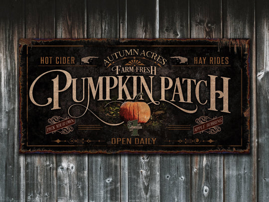 Pumpkin Farm Sign | Pumpkin Patch Sign | Rustic Fall Decor | Autumn Vintage Sign | Farm Wall Decor | Distressed Sign