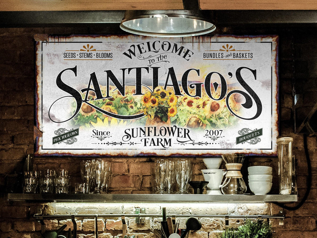 Sunflower Sign Name | Spring Sunflower Sign | Cute Sunflower Decor | Spring Home Decor | Spring Wall Decor | Rustic Spring Decor