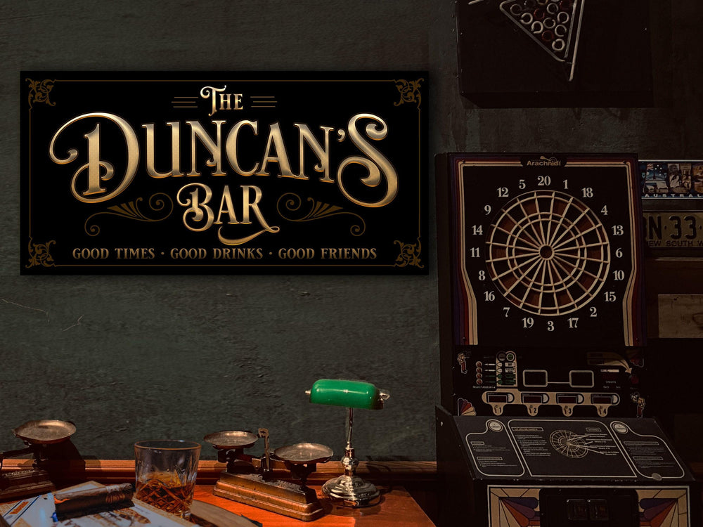 Custom Bar Sign | Personalized Bar Sign | Man Cave Decor | Man Cave Sign