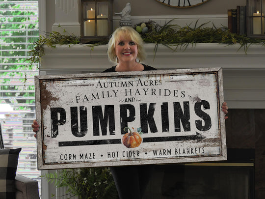Family Pumpkin Sign | Farmhouse Pumpkin Sign | Autumn Fall Sign | Autumn Sign | Rustic Pumpkin Sign | Autumn Pumpkin Decor | Xlarge Sign
