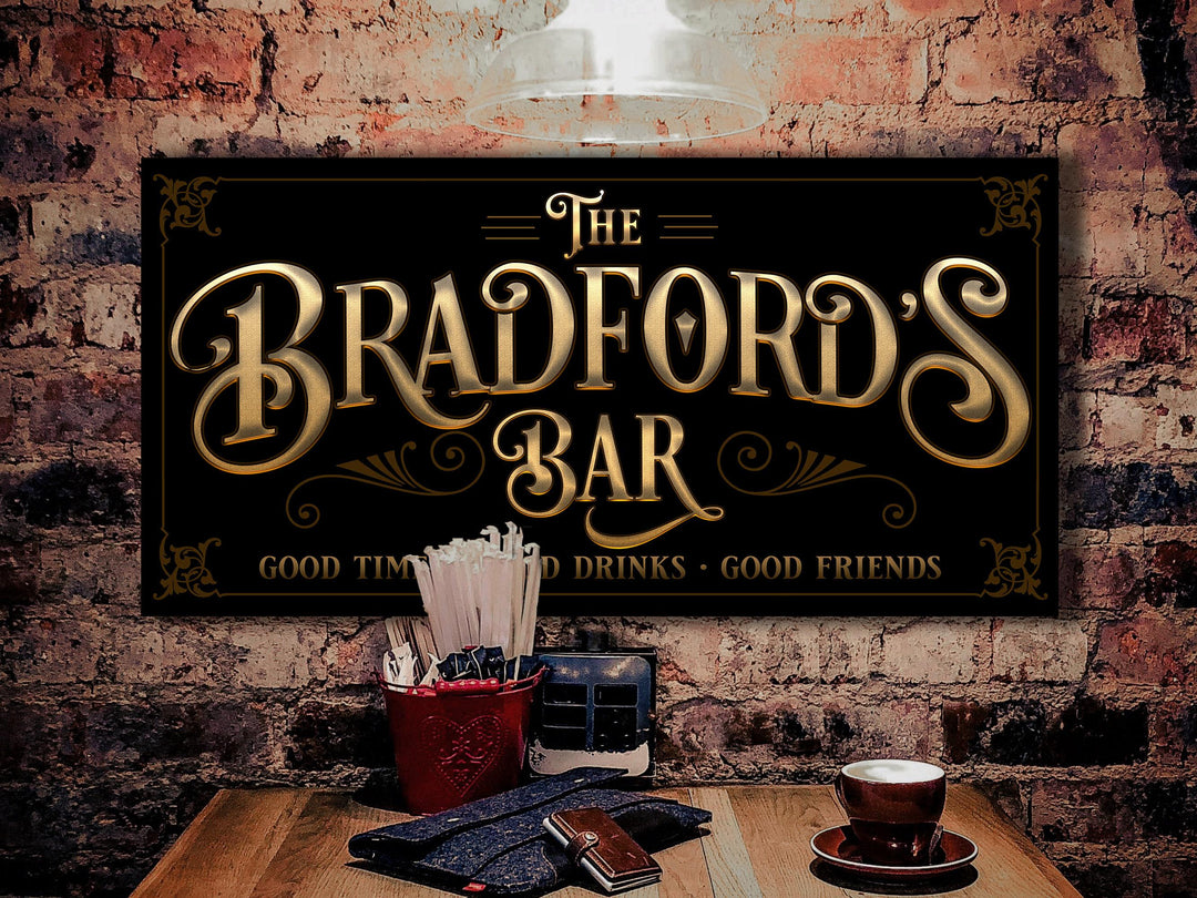 Custom Bar Sign | Personalized Bar Sign | Man Cave Decor | Man Cave Sign