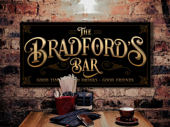 Custom Bar Sign | Personalized Bar Sign | Man Cave Decor | Man Cave Sign