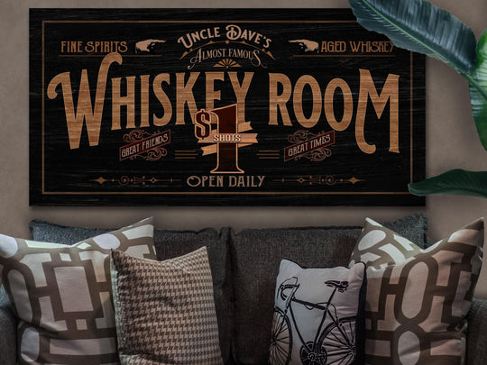 Custom Whiskey Room Sign | Family Bar Sign | Distressed Wood Grain Whiskey Sign | Family Name Whiskey Sign | Personalized Name Bar Sign