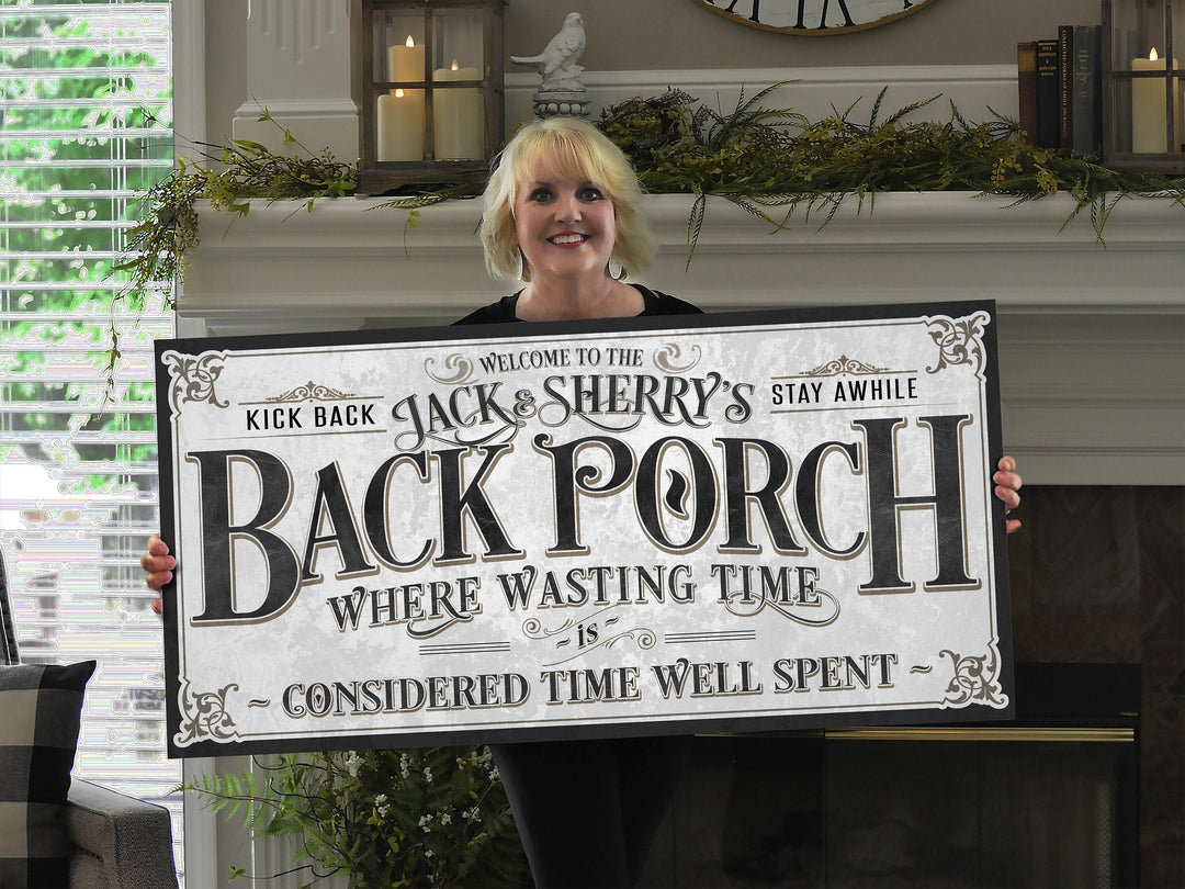Personalized Back Porch Family Name Sign