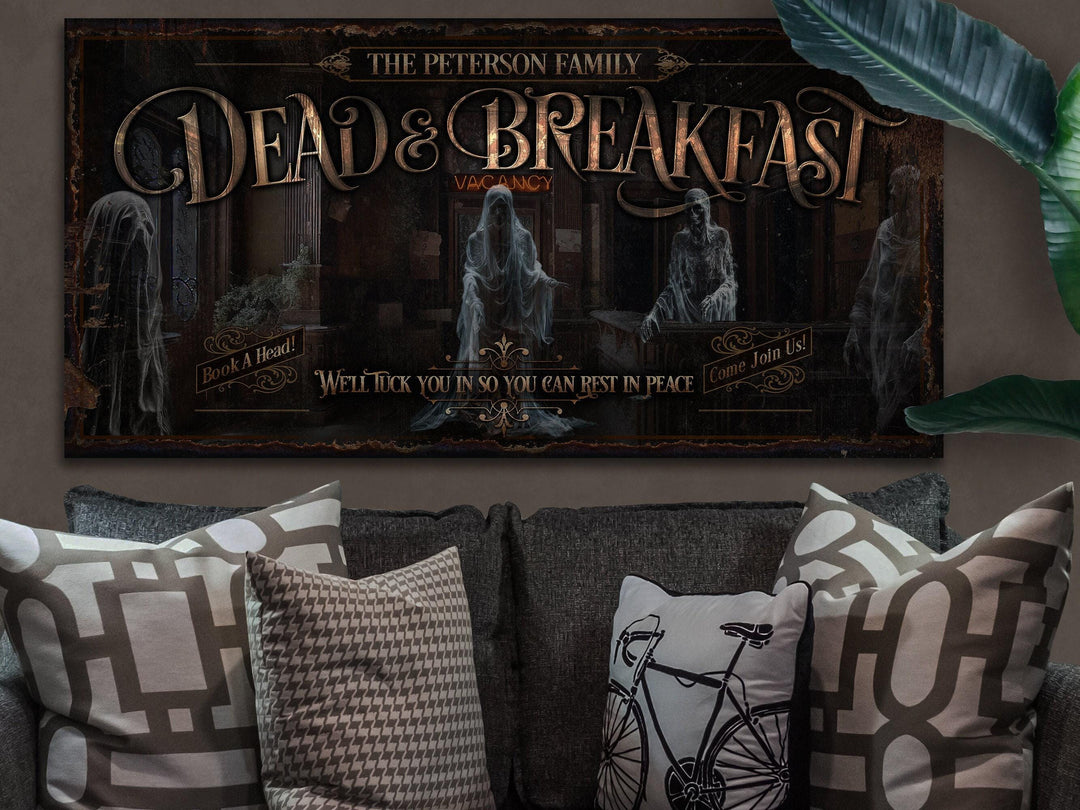 Dead and Breakfast Halloween Sign | Ghostly Halloween Sign | Halloween Ghost Sign | Scary Halloween Sign | Outdoor or Indoor Halloween Sign