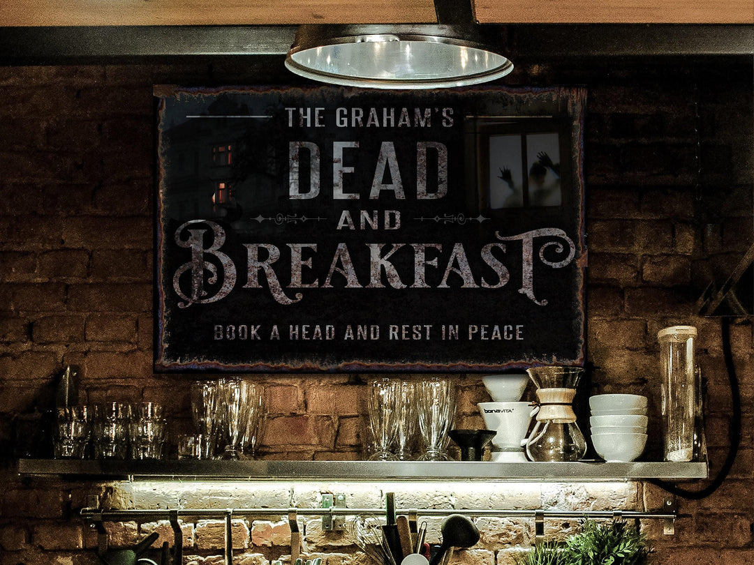 Dead and Breakfast Halloween Sign | Creepy Halloween Sign | Halloween Ghost Sign | Scary Halloween Sign | Outdoor or Indoor Halloween Sign