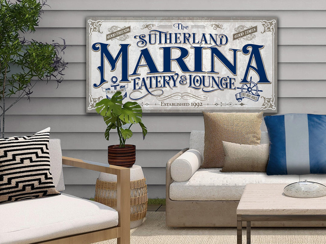 Personalized Family Lake House Sign | Custom Family Name Marina Sign | Family Marina Lake House | Summer Lake House Decor | Custom Lake Sign