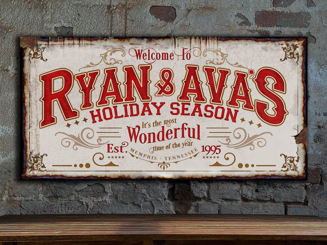 Rustic Christmas Sign | Christmas Decor Sign | Holiday Season Sign | Ranch House Plans | Farm Wall Decor | Distressed Sign
