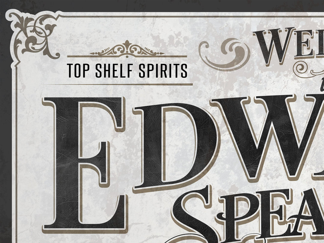 Personalized Speakeasy Sign | Customized Speakeasy Sign | Large Personalized Family Name Speakeasy Sign | Large Metal or Canvas Wall Art