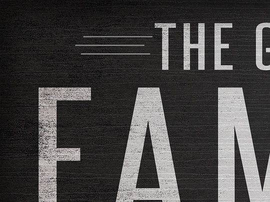 Dark Family Name Sign | Rustic Family Sign | Large Personalized Family Name Sign | Large Canvas Wall Art | Large Metal Wall Art | #FP2345