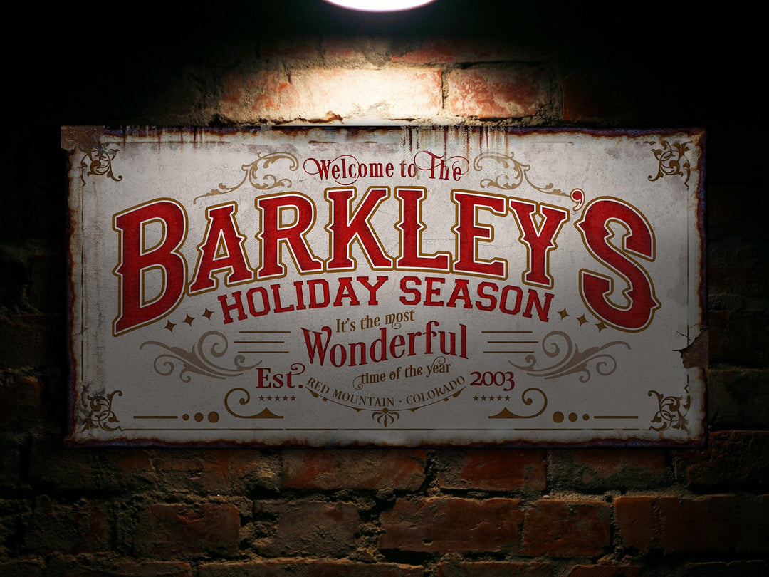 Rustic Christmas Sign | Christmas Decor Sign | Holiday Season Sign | Ranch House Plans | Farm Wall Decor | Distressed Sign