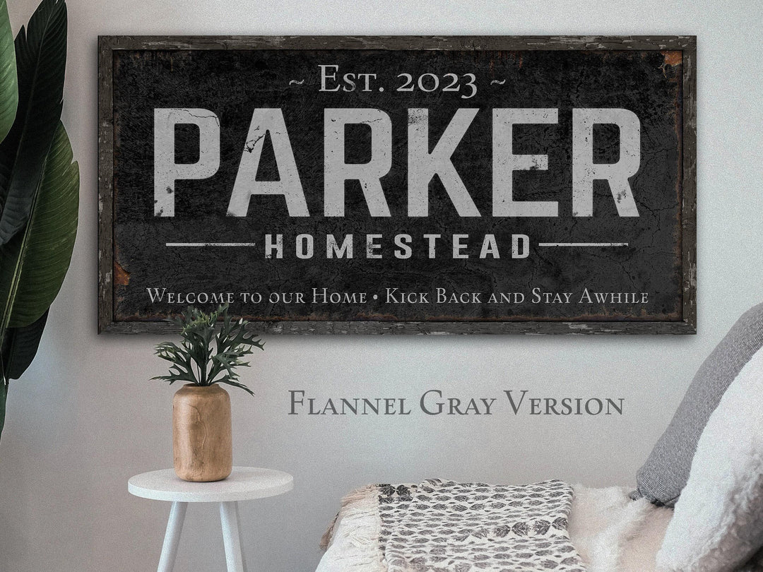 Family Name Sign | Last Name Est Date | Modern Farmhouse Personalized Name Sign Large Metal | Vintage Home Wall Decor with Two Color Choices