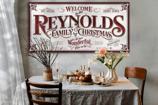 Personalized Family Name Christmas sign