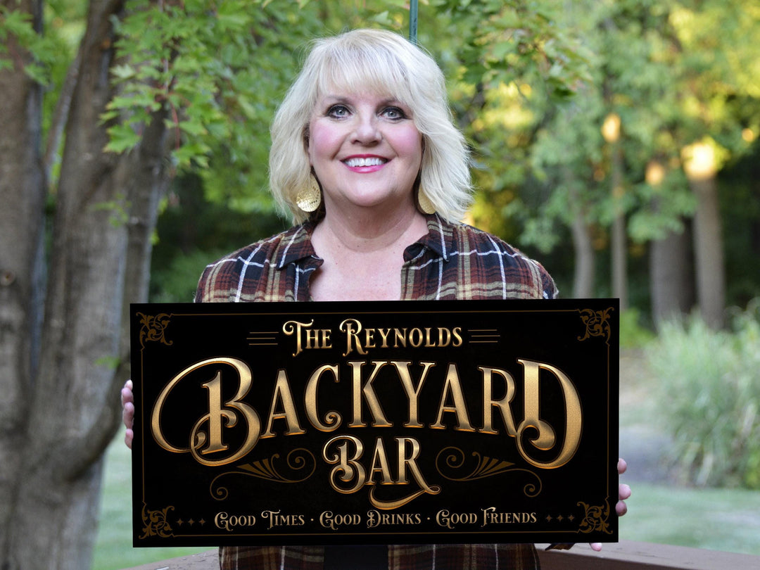 Backyard Bar Sign | Personalized Bar Sign | Backyard Bar Decor | Family Name Sign