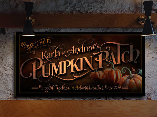 Pumpkin Patch Sign | Pumpkin Farm Sign | Personalized Fall Sign | Autumn Vintage Sign | Custom Family Name Fall Sign | Autumn Pumpkin Decor