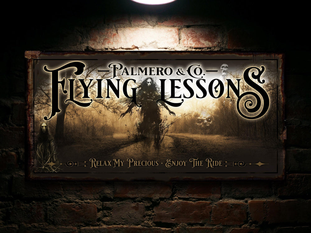 Personalized Halloween Sign | Creepy Halloween Sign | Spooky Sign | Scary Halloween Sign | All Hallows' Eve | Custom Flying Lessons Sign