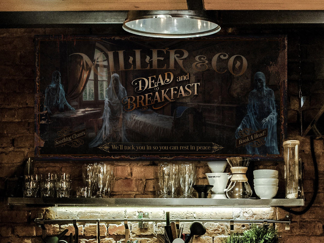 Dead and Breakfast Halloween Sign | Creepy Halloween Sign | Halloween Ghost Sign | Scary Halloween Sign | Outdoor or Indoor Halloween Sign