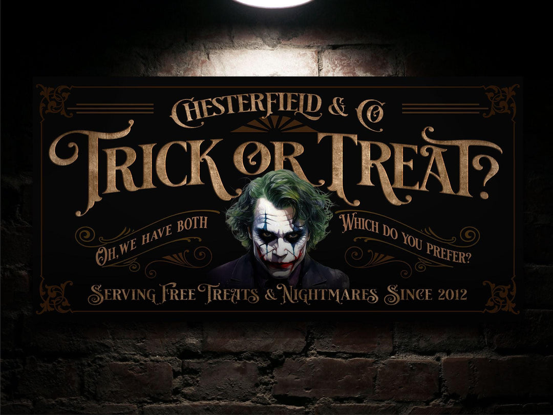 Personalized Halloween Joker Sign | Creepy Joker Sign | Spooky Sign | Scary Halloween Sign | All Hallows' Eve | Joker Halloween Sign