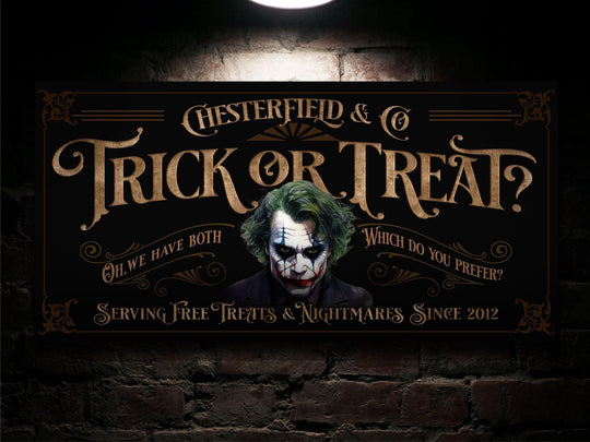 Personalized Halloween Joker Sign | Creepy Joker Sign | Spooky Sign | Scary Halloween Sign | All Hallows' Eve | Joker Halloween Sign