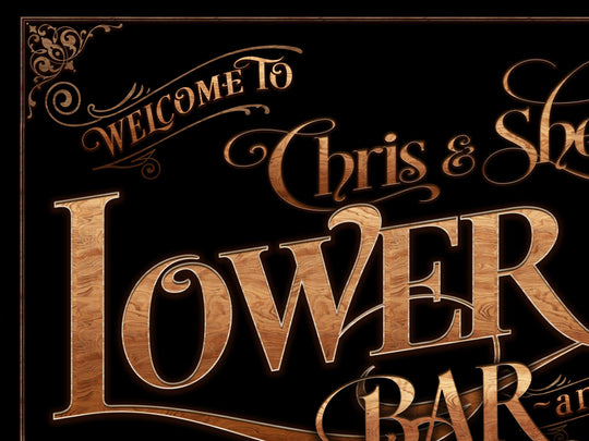 Personalized Lower Level Bar Sign - Metal or Canvas! | Custom Bar Sign | Modern Farmhouse Sign | Basement Bar Decor | Custom Basement Sign