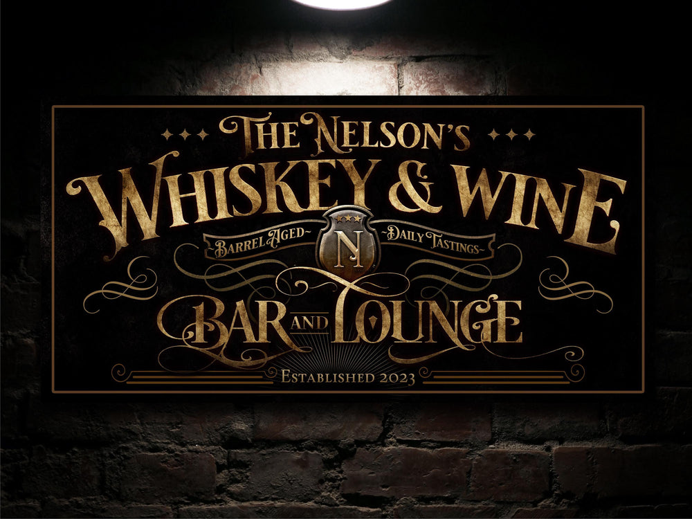 Rustic Whiskey and Wine Bar Sign | Whiskey Bar Sign | Wine Bar Sign | Personalized Whiskey Bar Decor | Personalized Whiskey and Wine Bar