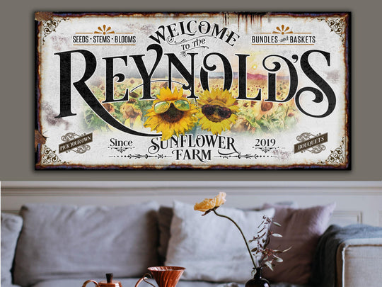 Personalized Sunflower Sign | Spring Sunflower Sign | Cute Sunflower Decor | Spring Home Decor | Spring Wall Decor | Rustic Spring Decor